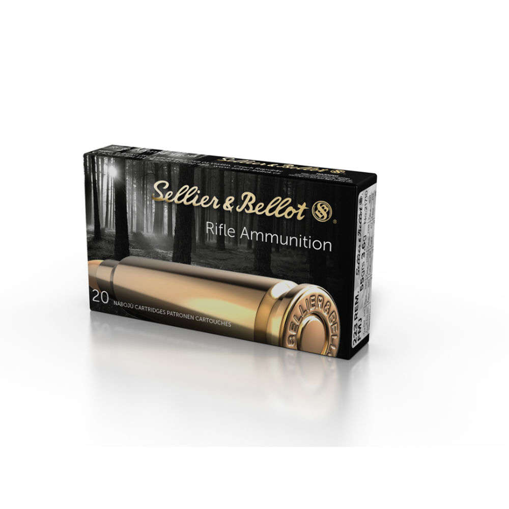 Ammunition Sellier&Bellot 4.50" 223Rem RIFLE 223 REM 55GR FMJ 20RD/BX • Model: 4.50"